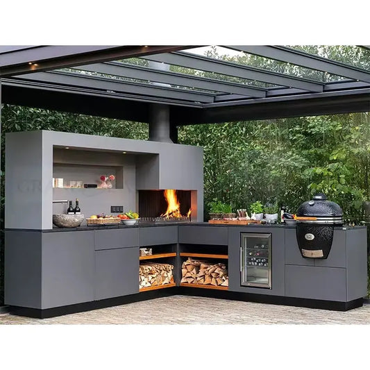 BBQ Island Outdoor Kitchen Grill with Fridge Outdoor Grill Kitchen Pergola Outdoor Kitchen