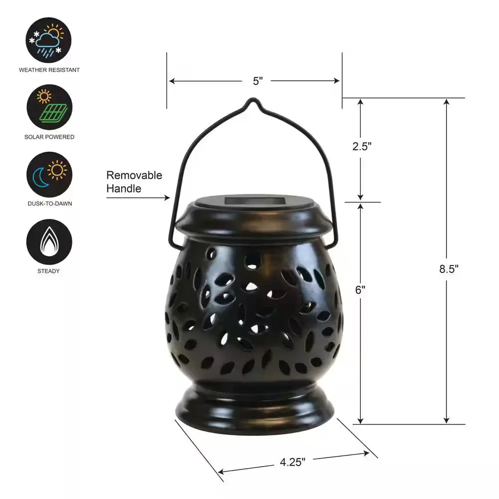 Solar 4.25 In. X 5.5 In. Ceramic Lantern